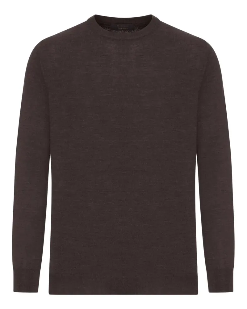Zanone crew-neck long-sleeve top - Braun Braun