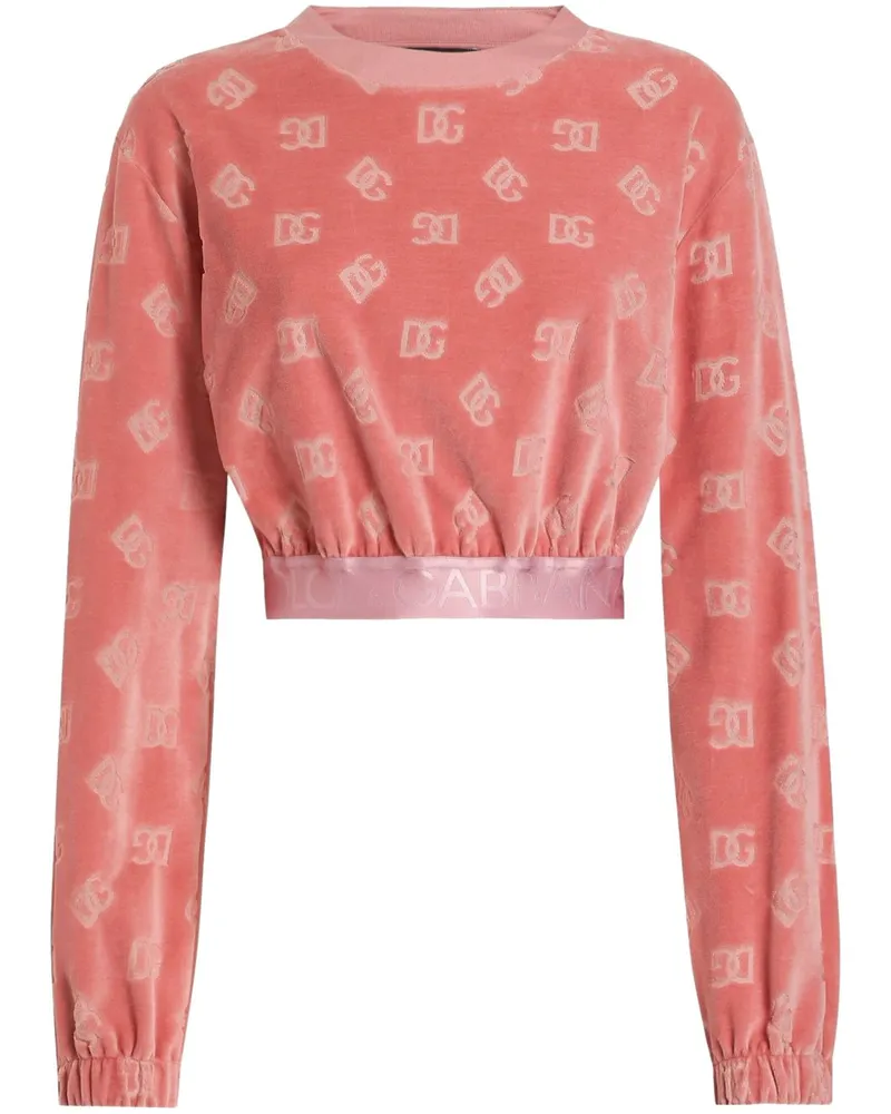 Dolce & Gabbana Sweatshirt mit Monogramm-Jacquard - Rosa Rosa