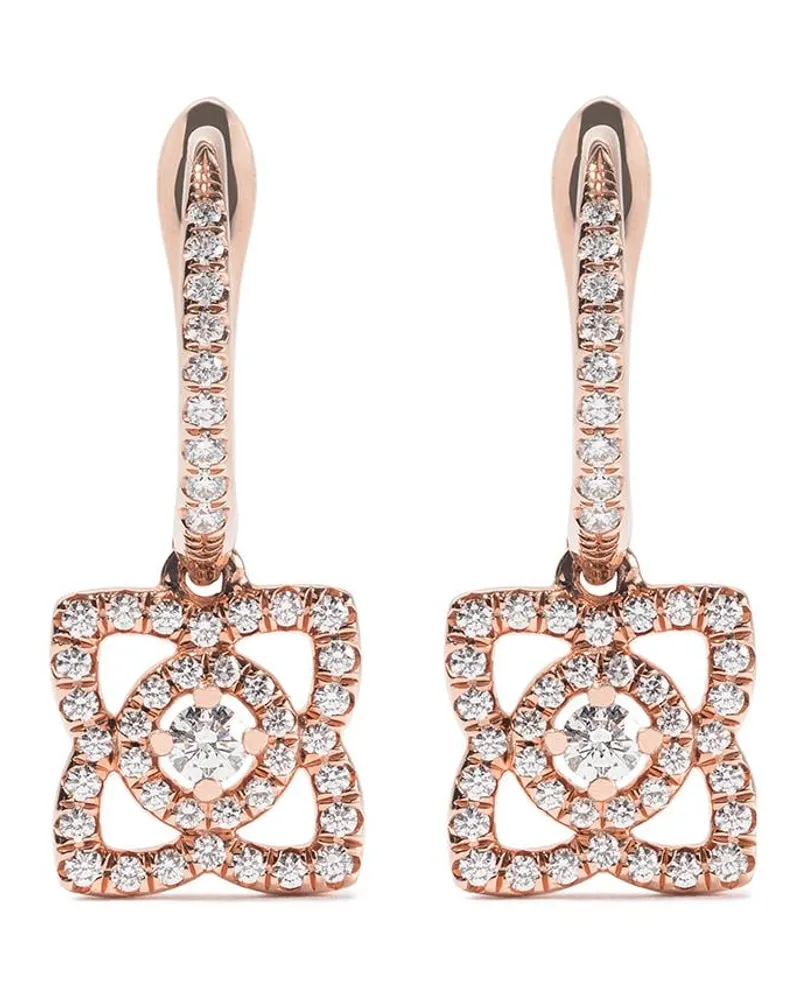 De Beers 18kt 'Enchanted Lotus' Rotgoldohrringe Rosa