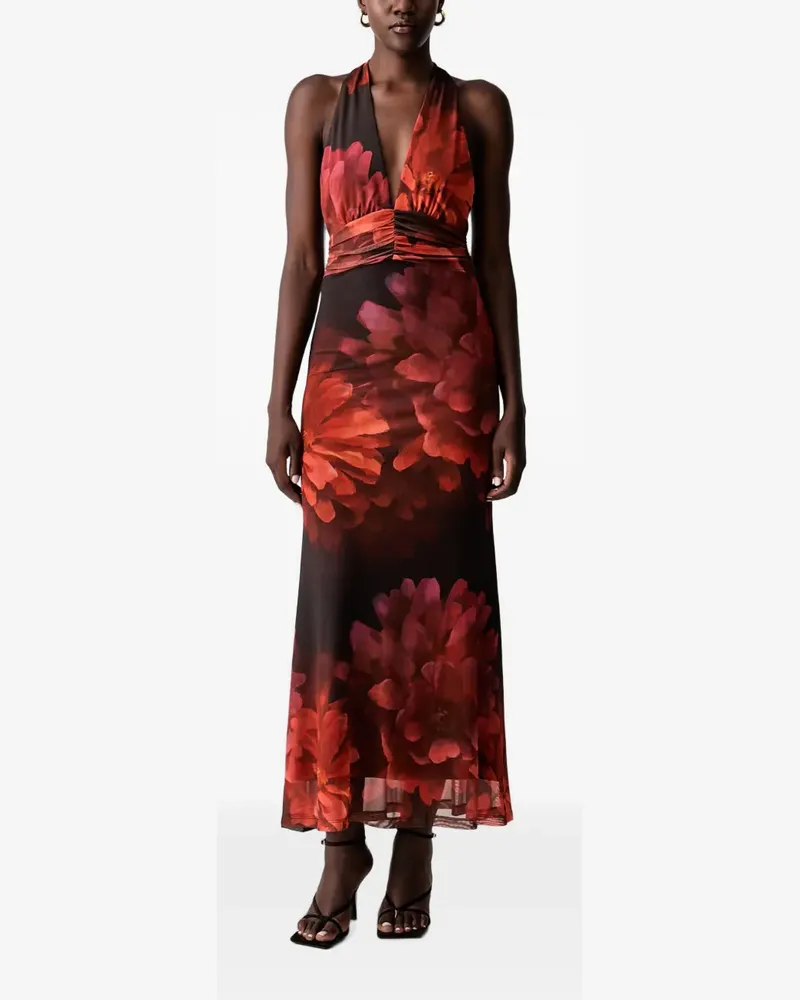 Bardot Elera Maxikleid mit Print - Rot Rot