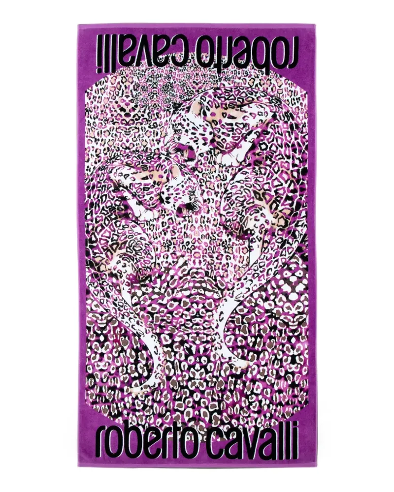 Roberto Cavalli Home Leo Camouflage Badetuch - Violett Violett