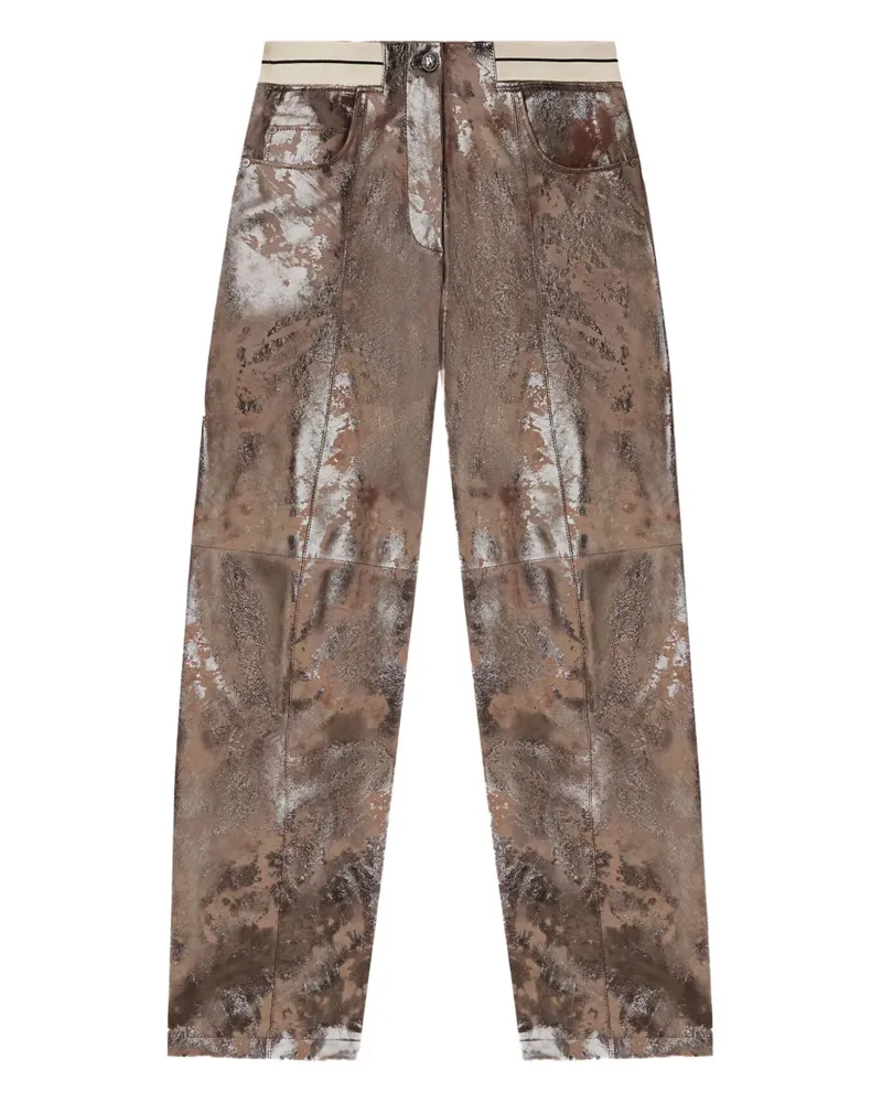 Palm Angels Laminierte Hose - Braun Braun
