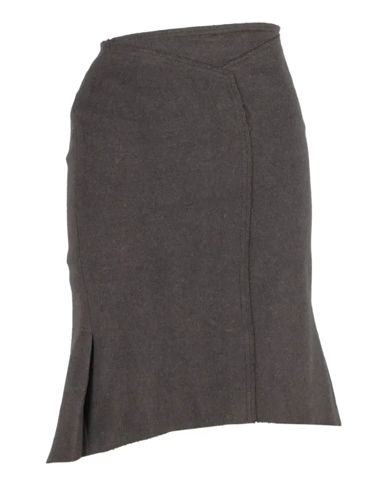 Roland Mouret plated asymmetrical midi skirt - Grau Grau
