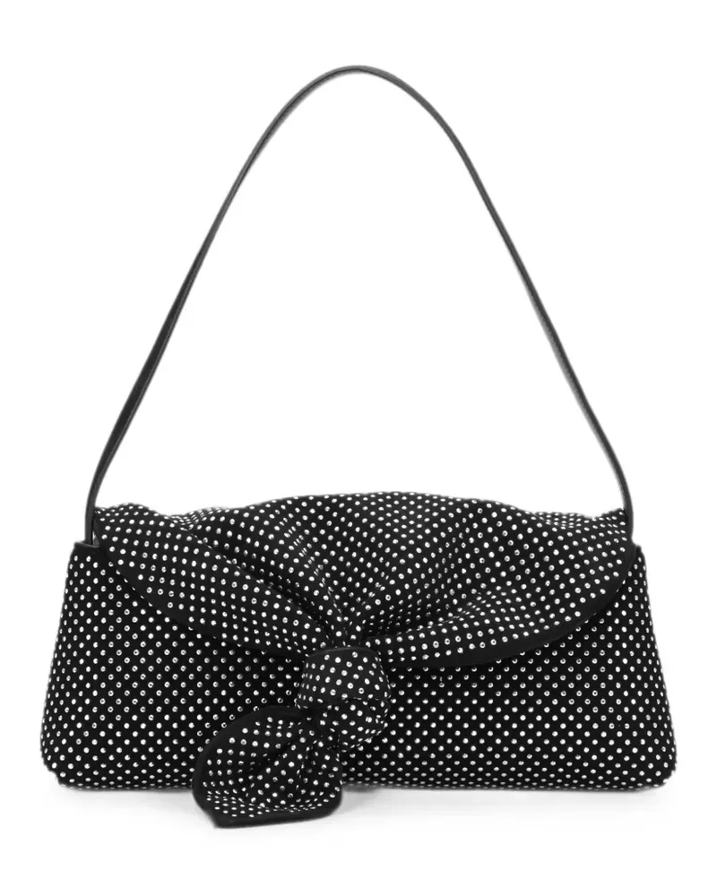 ROTATE Birger Christensen rhinestone knot-scarf bag - Schwarz Schwarz
