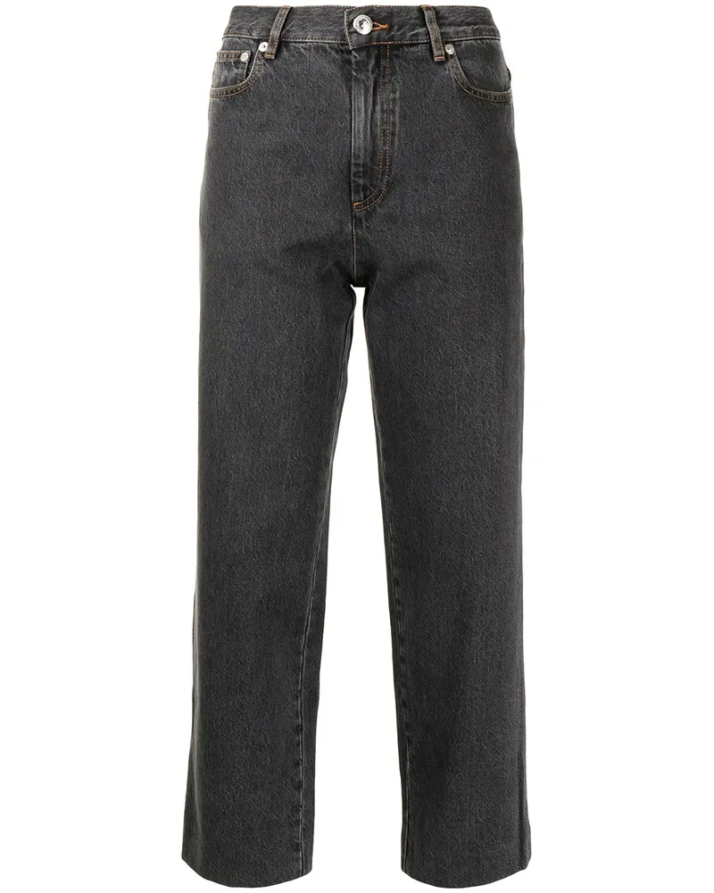 A.P.C. Cropped-Jeans mit hohem Bund - Grau Grau