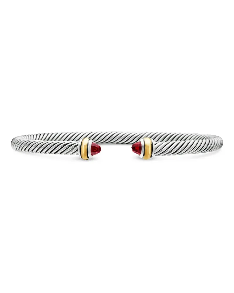 David Yurman 14kt Classic Cable Gelbgold- und Sterlingsilberarmband 4mm Silber