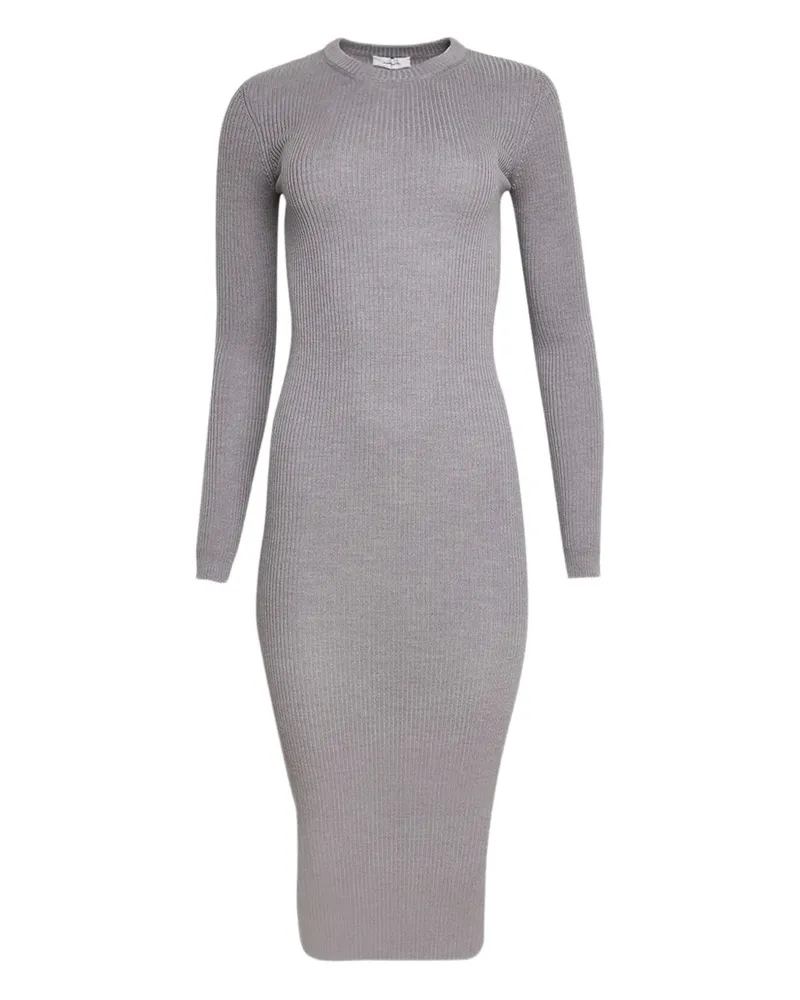 WARDROBE.NYC ribbed long-sleeve midi dress - Grau Grau