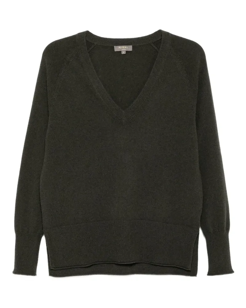 N.Peal Pullover mit V-Ausschnitt - Grün Grün