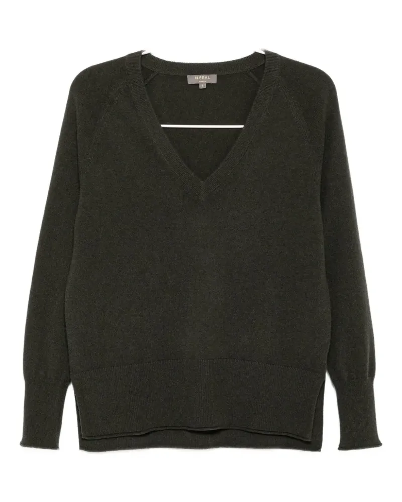 N.Peal Pullover mit V-Ausschnitt - Grün Grün