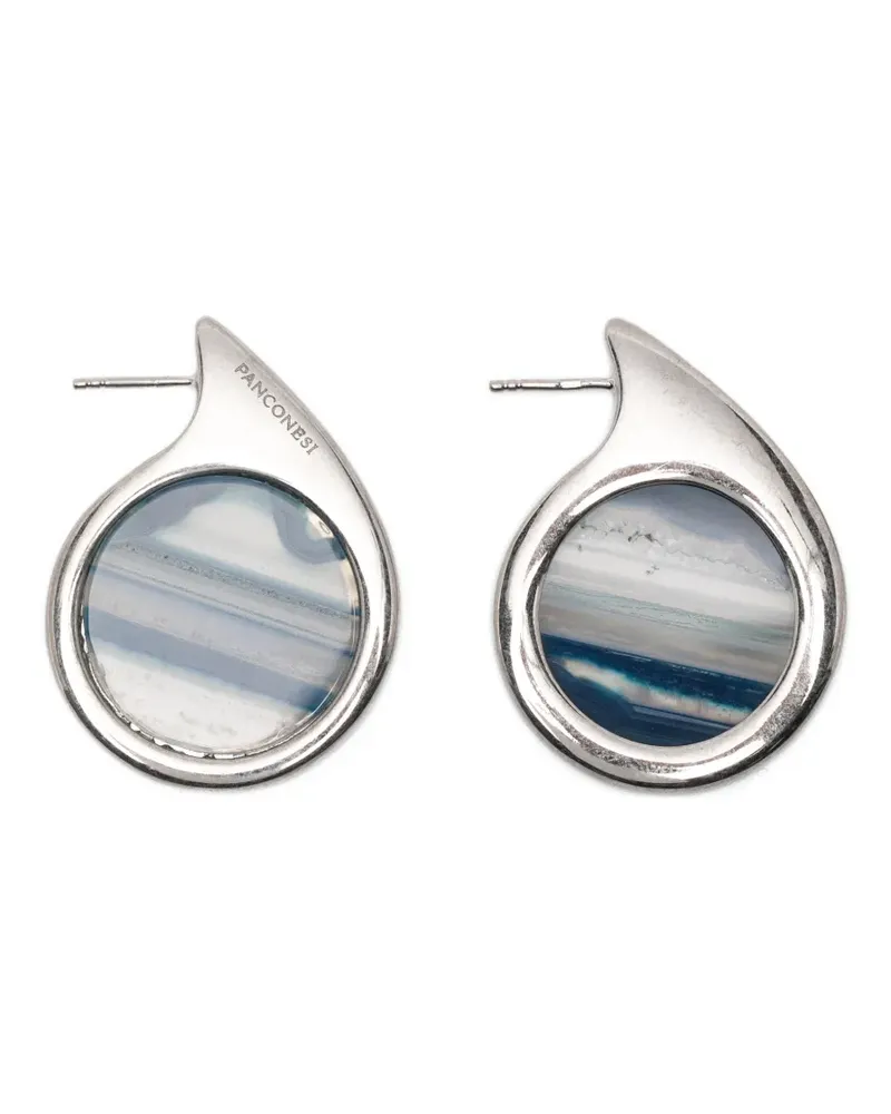 PANCONESI small agate earrings - Silber Silber