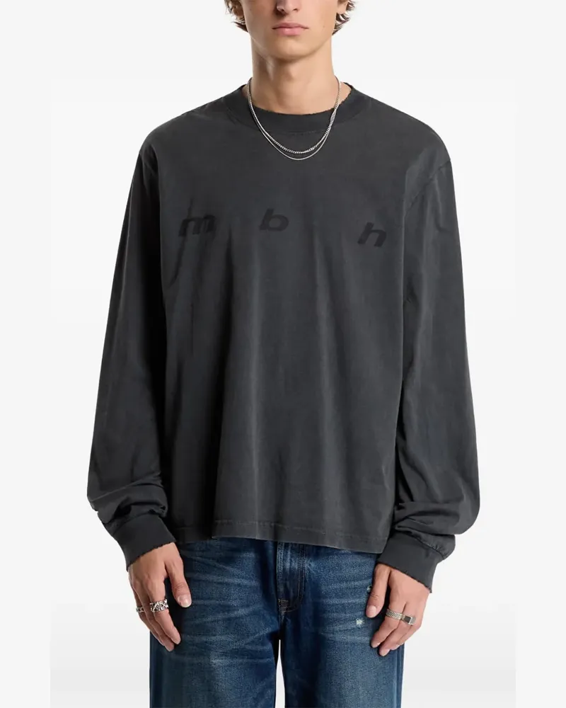 MISBHV logo-print long-sleeved T-shirt - Schwarz Schwarz