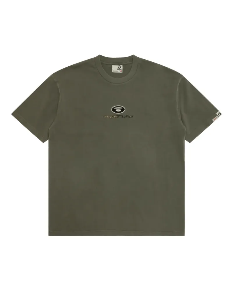 BAPE T-Shirt mit Logo-Stickerei - Grün Grün