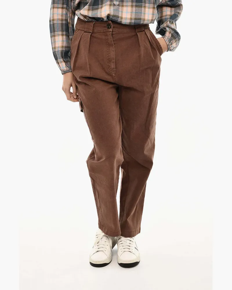 Woolrich double-pleat cargo-pockets jeans - Braun Braun