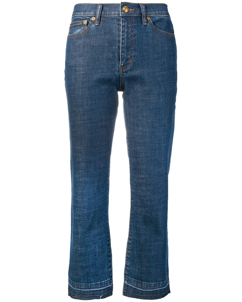 Tory Burch Cropped-Schlaghose - Blau Blau