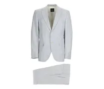 Zweiteiliger Anzug aus Bouclé-Stretch - Grau