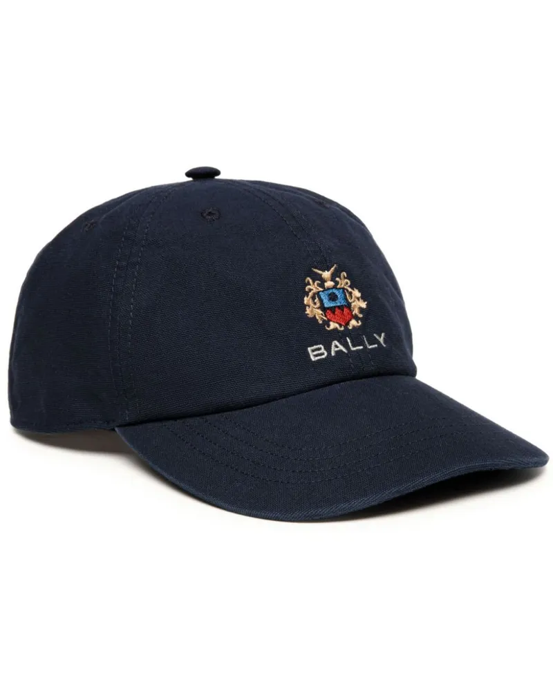 Bally Crest Baseballkappe mit Logo-Stickerei - Blau Blau