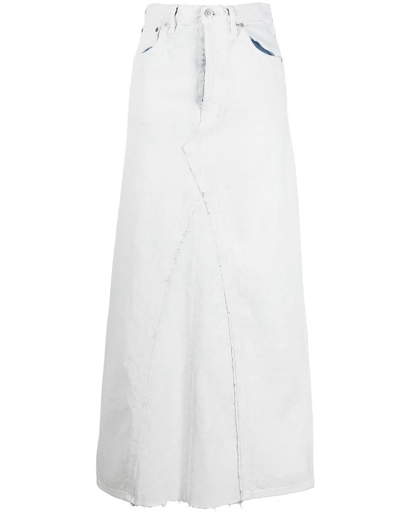 Maison Margiela Mittellanger Jeansrock - Weiß Weiß