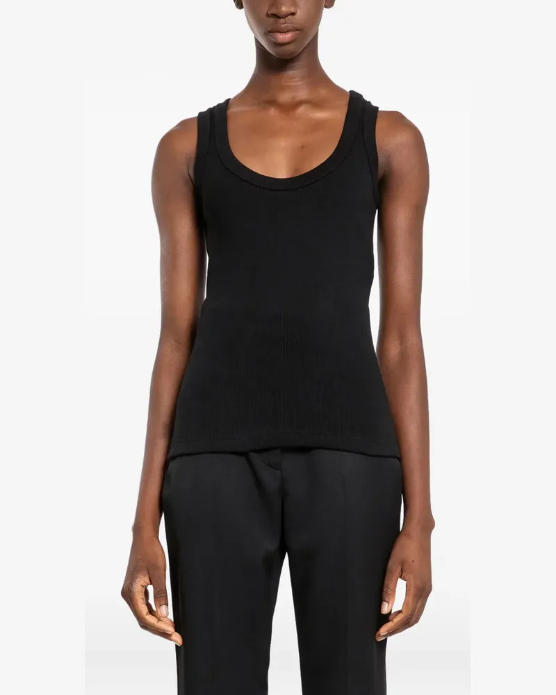 Alexander McQueen Trägershirt mit U-Ausschnitt - Schwarz Schwarz