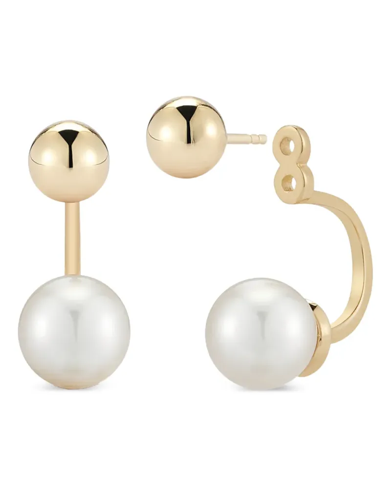 MATEO 14kt Gelbgoldcreolen mit Perlen Gold