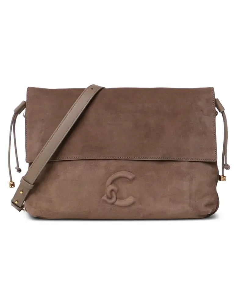 Coccinelle Kleine Lidia Schultertasche mit Logo-Prägung - Braun Braun