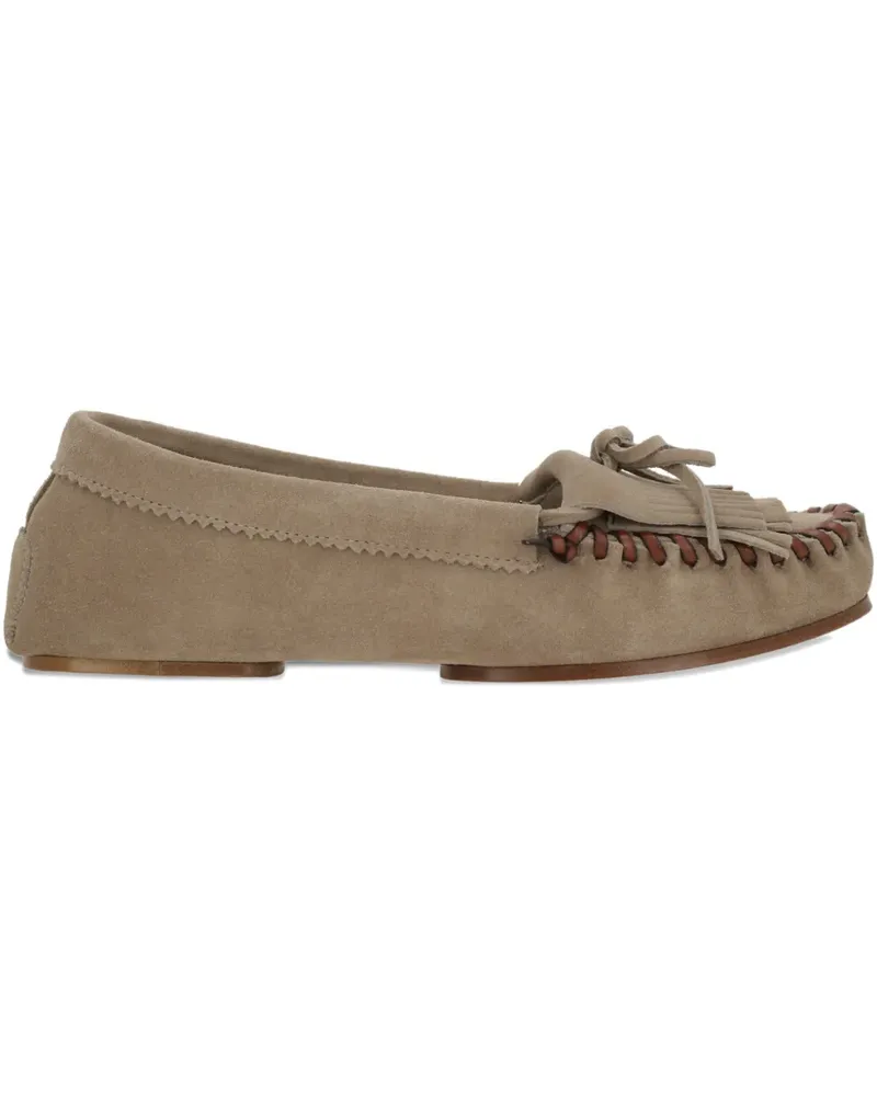 Paris Texas Indiana suede loafers - Nude Nude