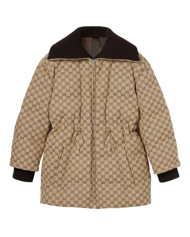 Gucci Gefütterte Jacke aus GG Canvas - Nude Nude