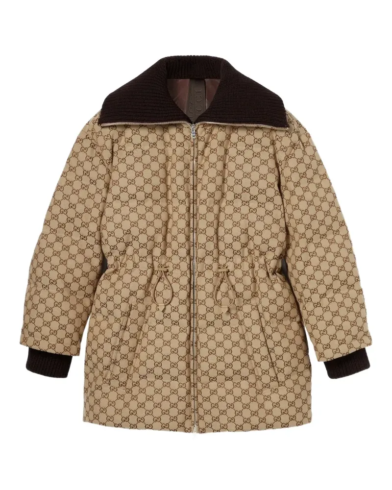 Gucci Gefütterte Jacke aus GG Canvas - Nude Nude