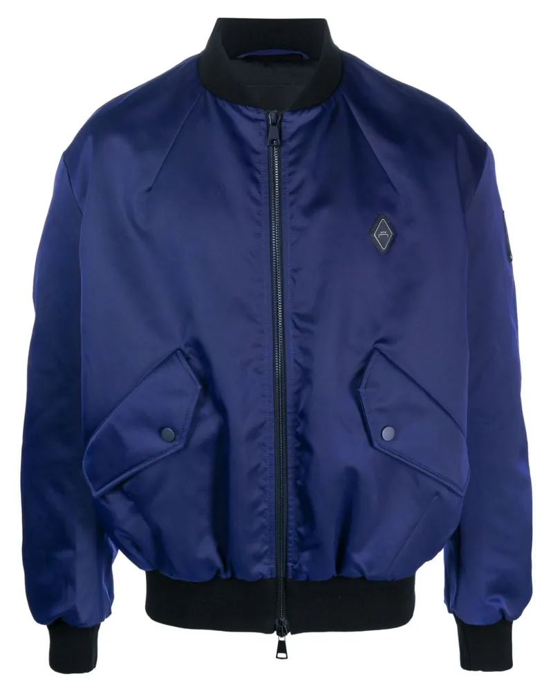 ACW* Bomberjacke mit Logo-Patch - Blau Blau