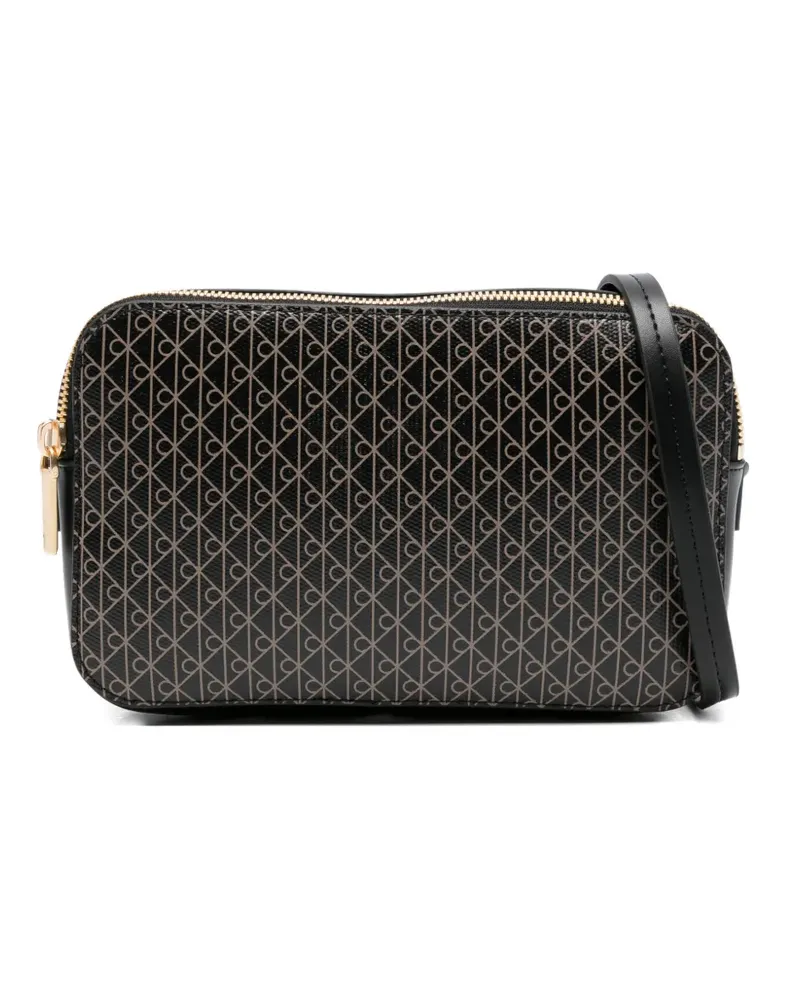 Calvin Klein Längliche Emblem Kamera-Umhängetasche - Schwarz Schwarz