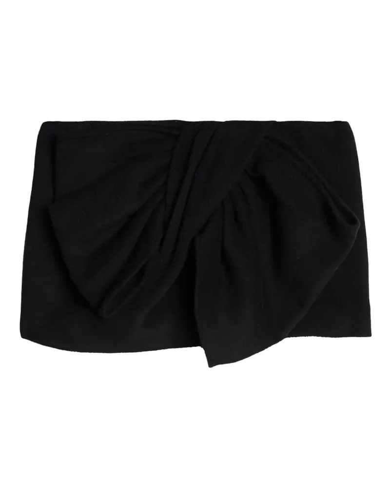 7 for all mankind short bow-detailed mini skirt - Schwarz Schwarz