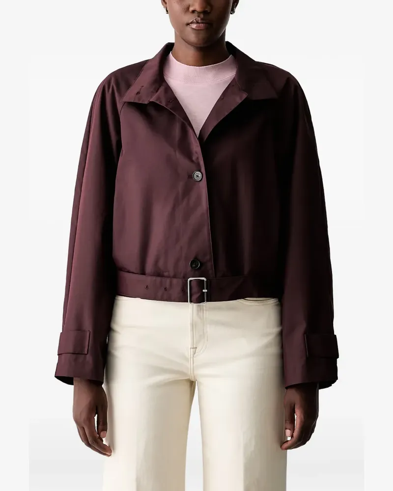 Marc O'Polo Cropped-Jacke mit Gürtel - Violett Violett