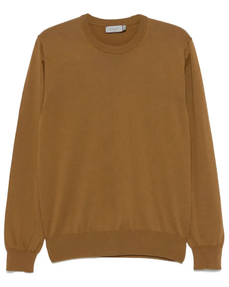 Canali Pullover aus Baumwolle - Braun Braun