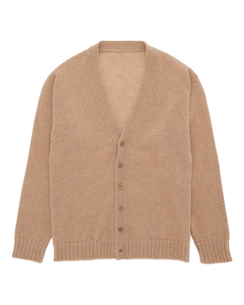 Fortela V-neck ribbed-knit cardigan - Nude Nude