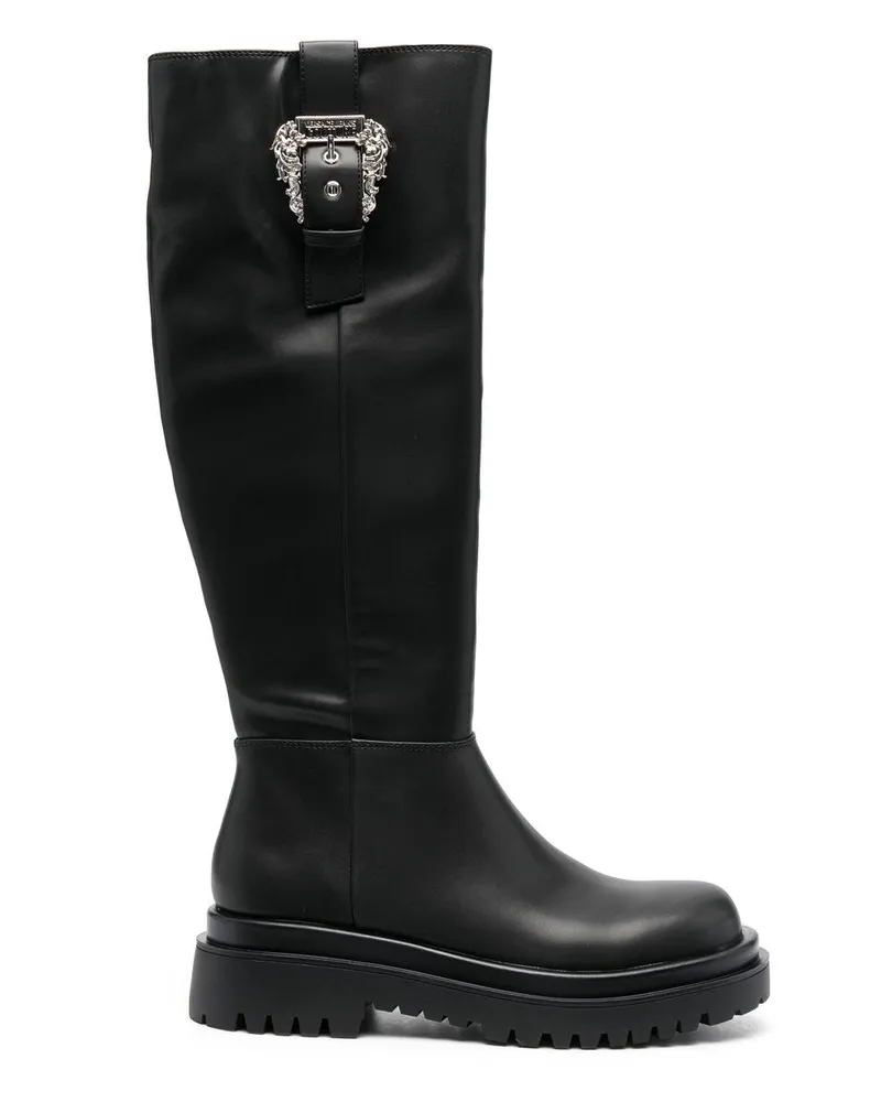 Versace Jeans Stiefel mit Schnalle Schwarz