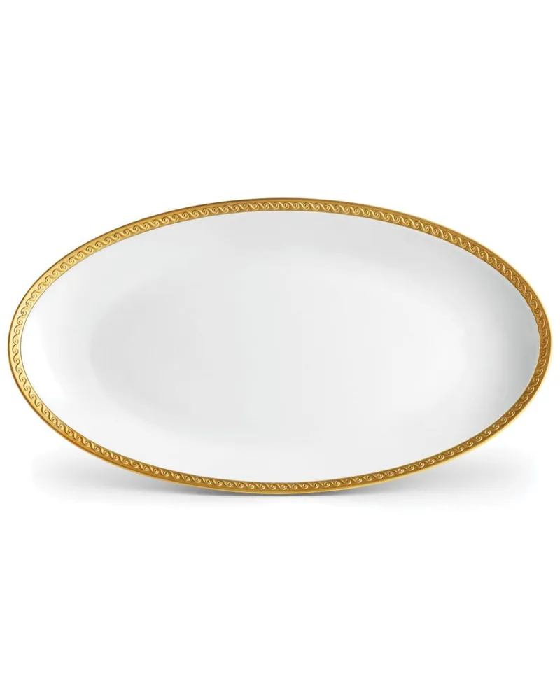 L’OBJET Große ovale Neptune Platte - Weiß Weiß