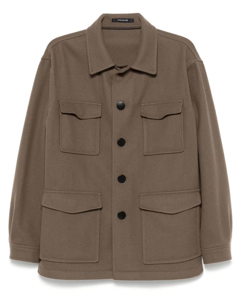Tagliatore Hemdjacke aus Fleece - Braun Braun