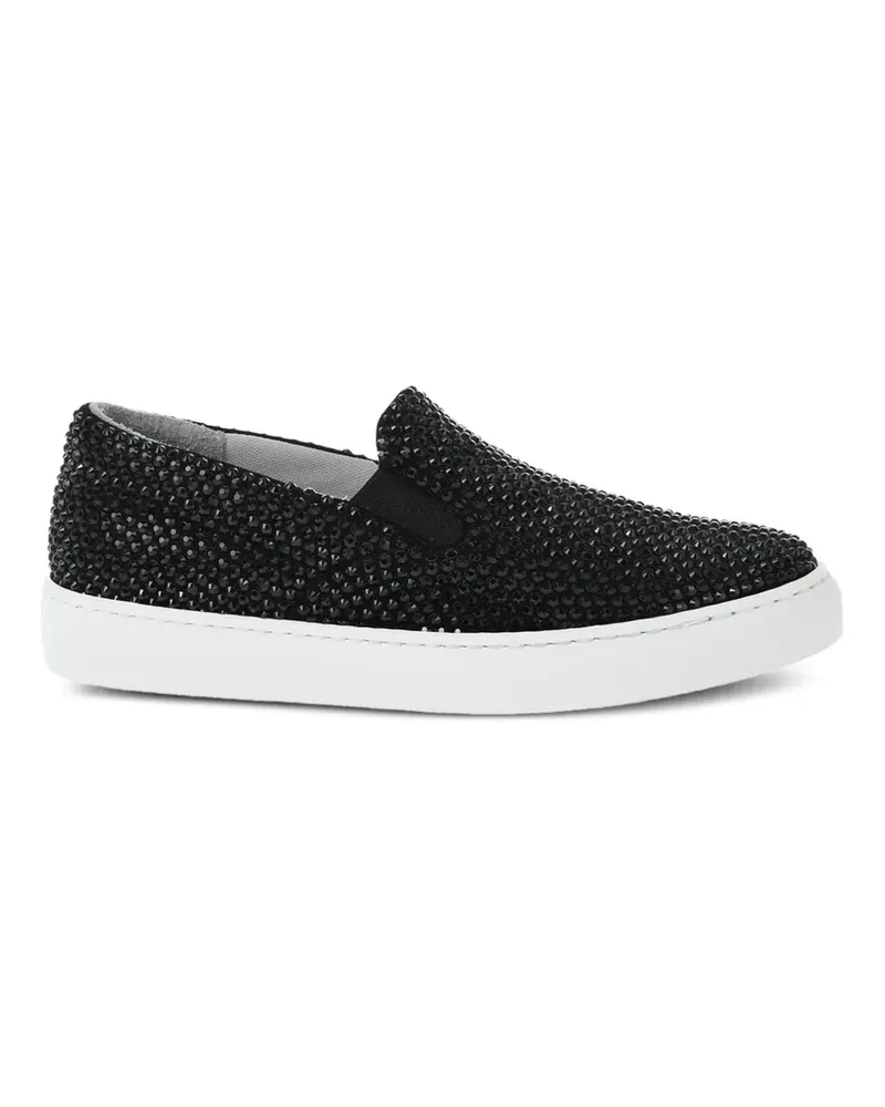 Fabiana Filippi Slip-On-Sneakers mit Strass - Schwarz Schwarz