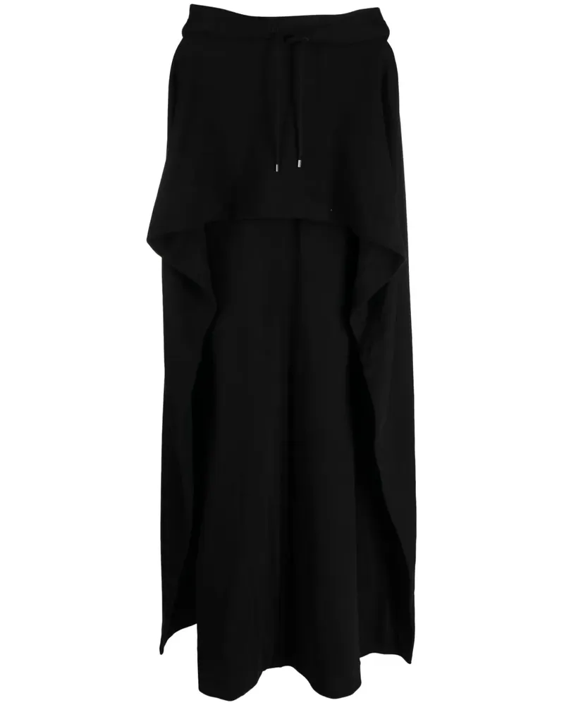 Saint Laurent Cape mit Kapuze - Schwarz Schwarz