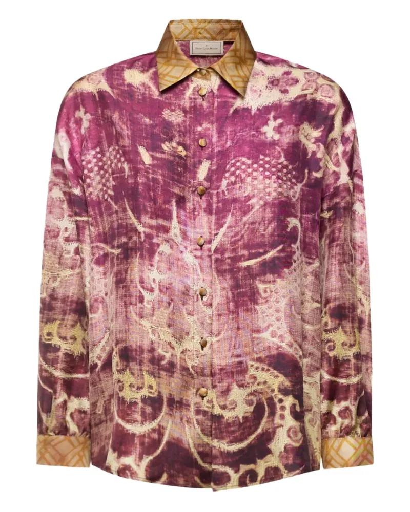 Pierre-Louis Mascia patterned long-sleeve shirt - Rosa Rosa