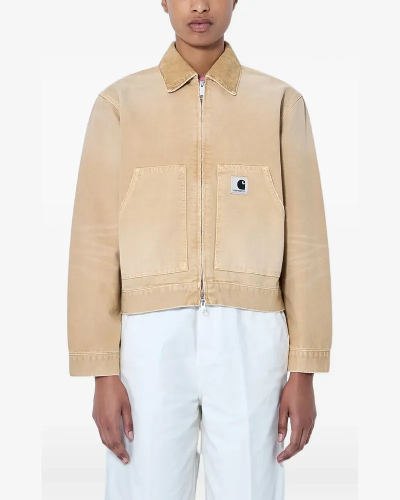Carhartt WIP canvas zip-up jacket - Nude Nude