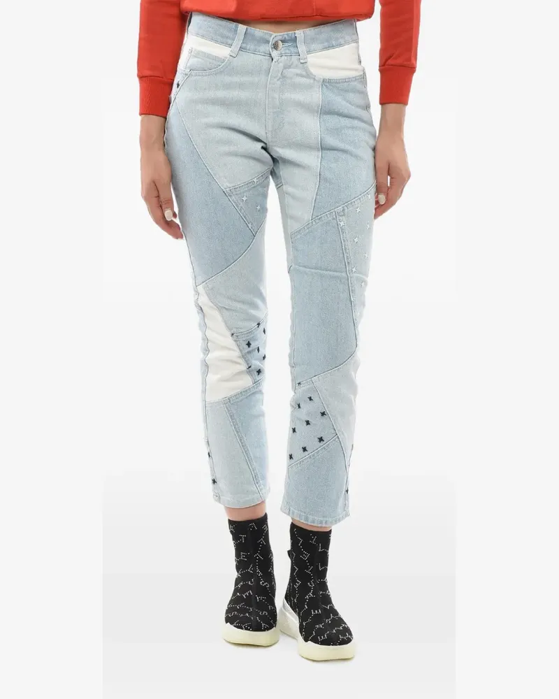 Stella McCartney Bestickte Patchwork-Jeans - Blau Blau