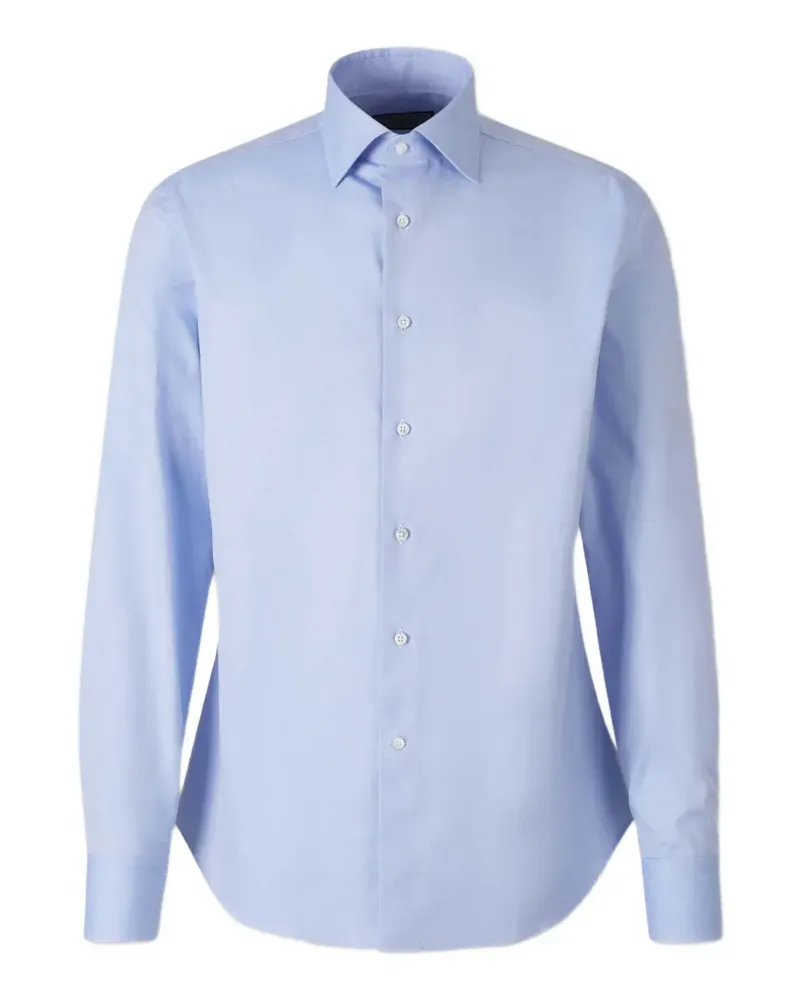Canali Hemd mit Spreizkragen - Blau Blau