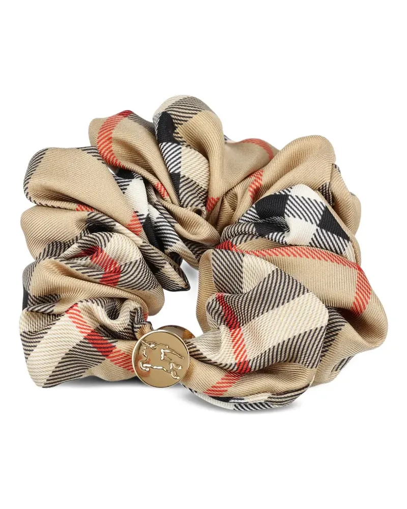 Burberry check-print scrunchie - Nude Nude