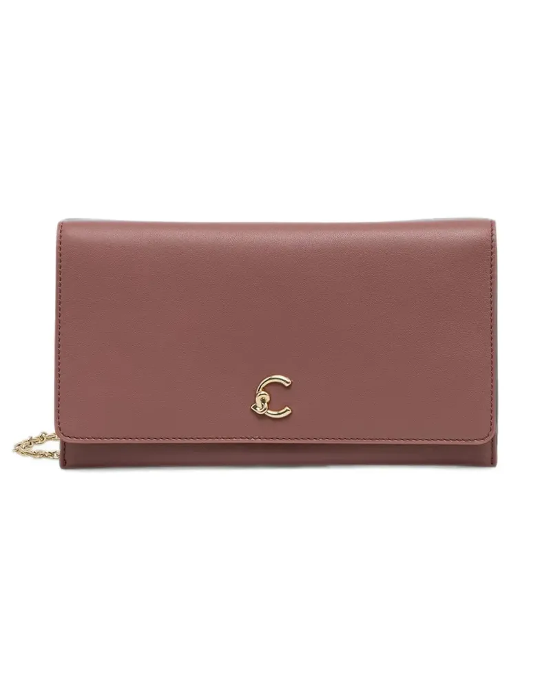 Coccinelle C-Me Light logo-plaque chain-link clutch bag - Rosa Rosa