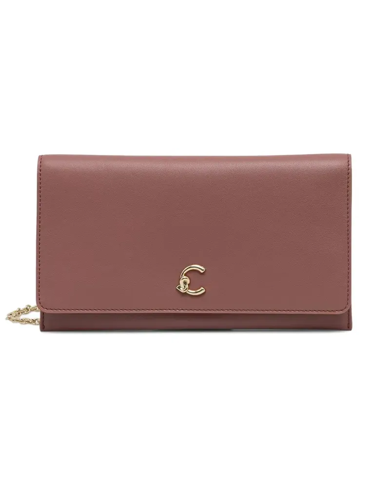 Coccinelle C-Me Light Clutch mit Logo-Schild - Rosa Rosa