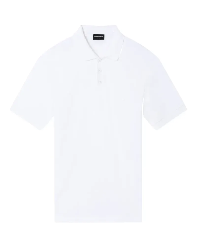 Giorgio Armani Poloshirt mit Logo-Stickerei - Weiß Weiß