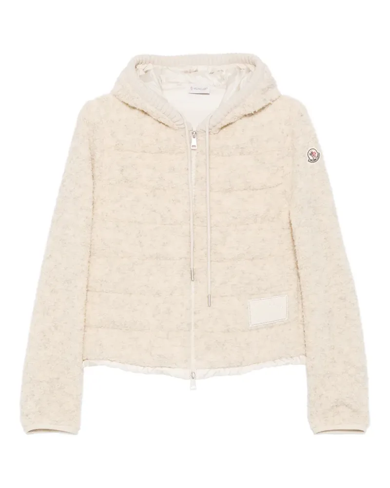 Moncler Gesteppte Jacke mit Fleece-Struktur - Nude Nude