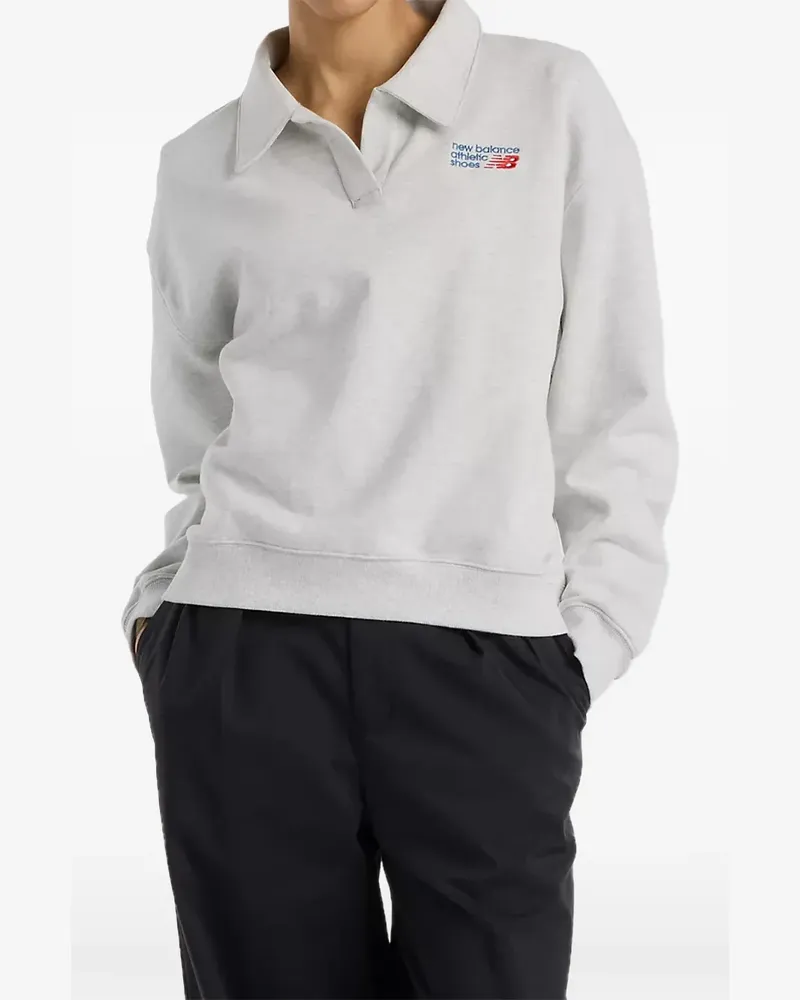 New Balance polo-collar sweatshirt - Grau Grau
