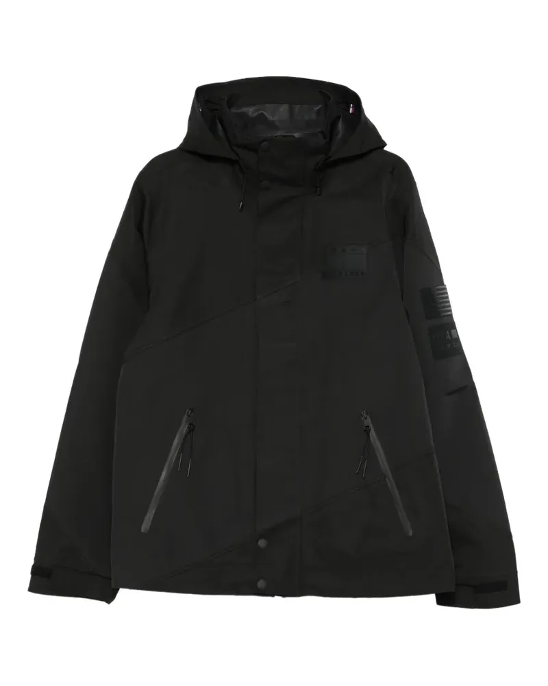 Tommy Hilfiger x US Sail GP logo-patch hooded jacket - Schwarz Schwarz