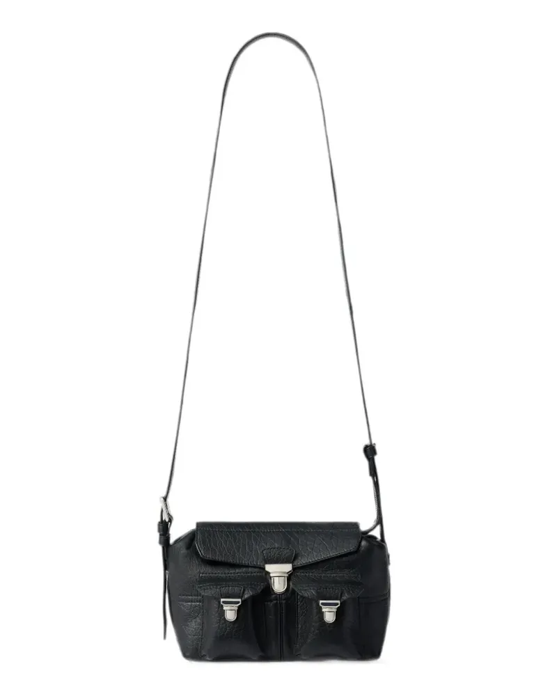 Christophe Lemaire mini soft gear bag in bubble lambskin - Schwarz Schwarz